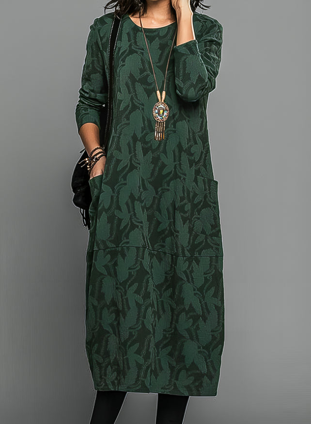 Mara | Winterkleid Damen mit Rundhalsausschnitt stylisch