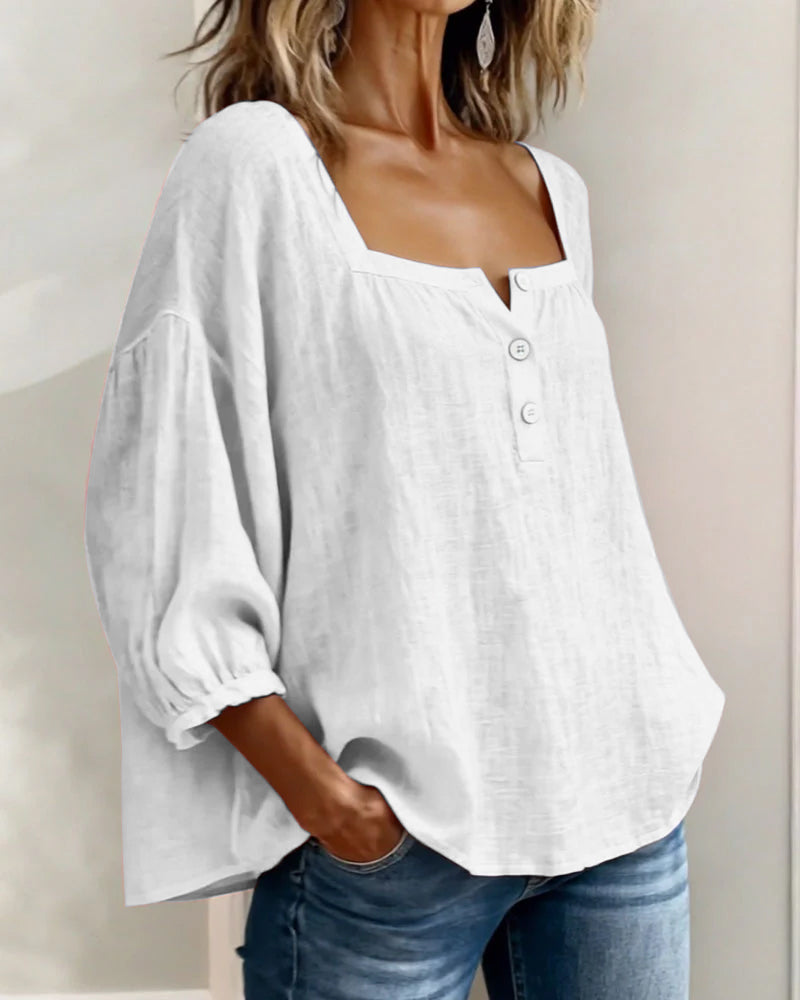 Zoe | Elegante Bluse Damen Eckiger Stil