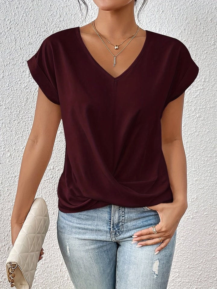 Chloé | Weiches T-Shirt mit lässigem Schnitt und V-Ausschnitt