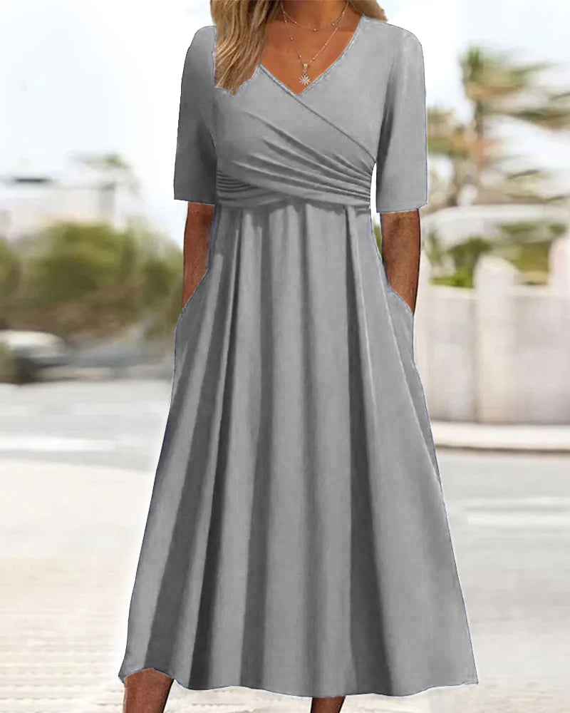 Pien | Wickelkleid mit kurzen Ärmeln für Sommertage