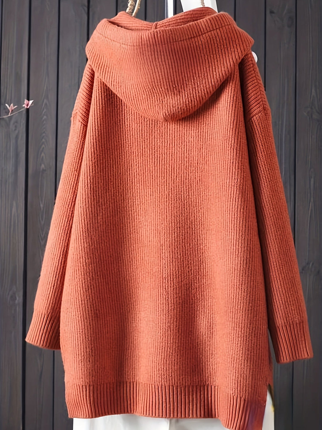 Sophia | Lässiger Strick-Kapuzenpullover mit langen Ärmeln