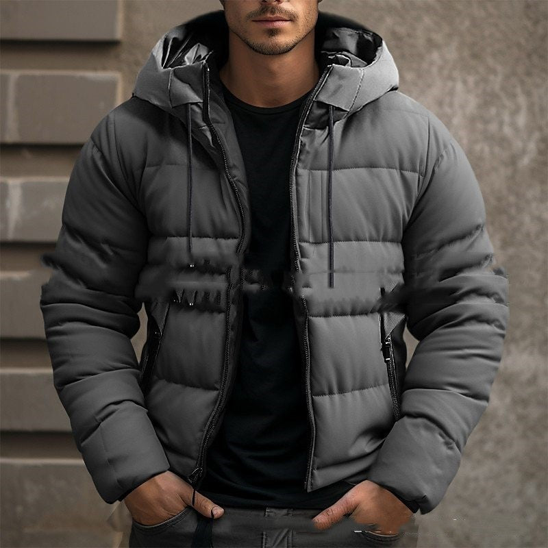 Dromso | Stylische kurze Herren-Daunenjacke mit Kapuze