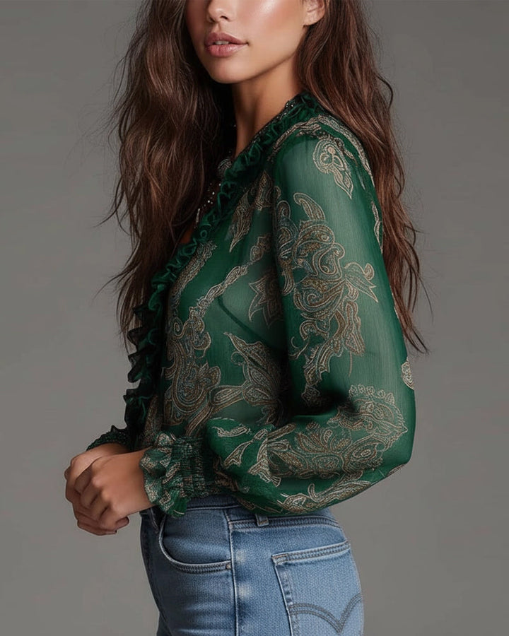 Bianca | Stilvolle Bluse im Halbzip Look
