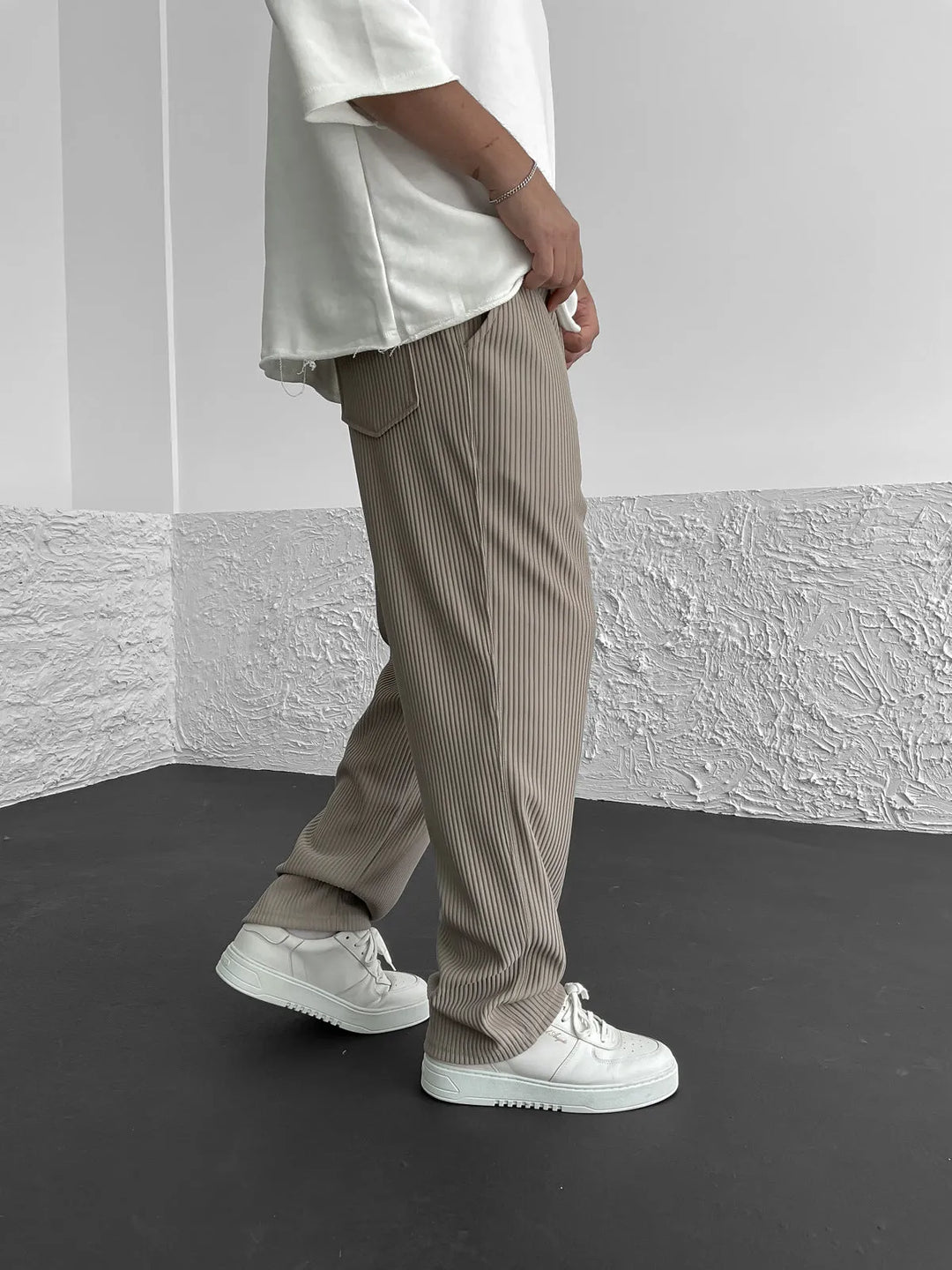 Christophe | Modische Hosen mit weitem Bein und elastischem Bund