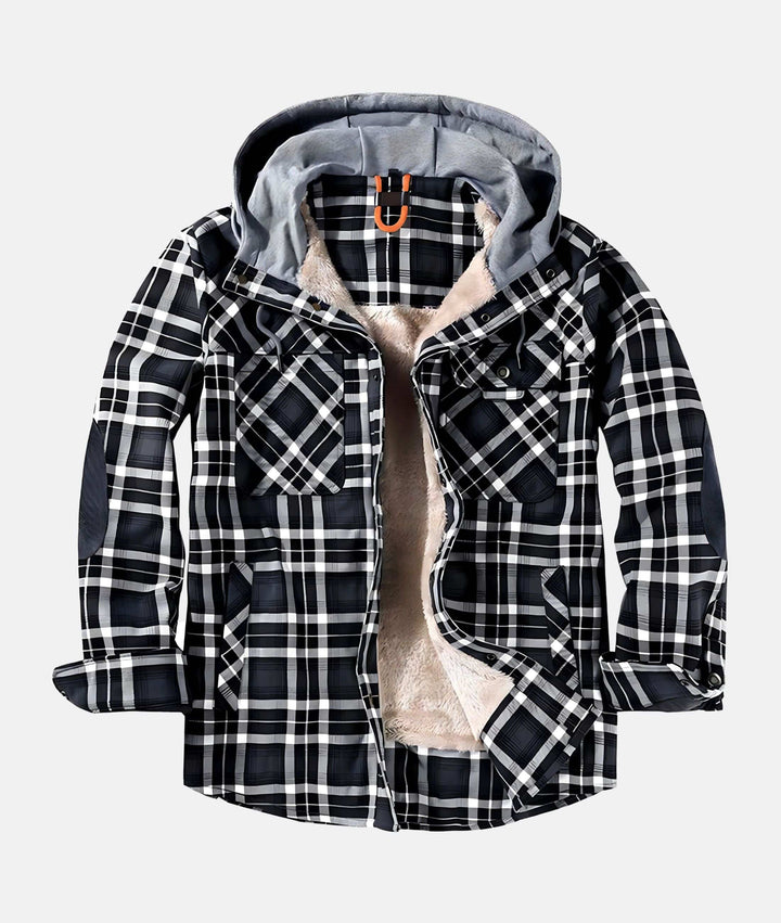 Gefütterte Jeansjacke für Herren mit Reißverschluss
