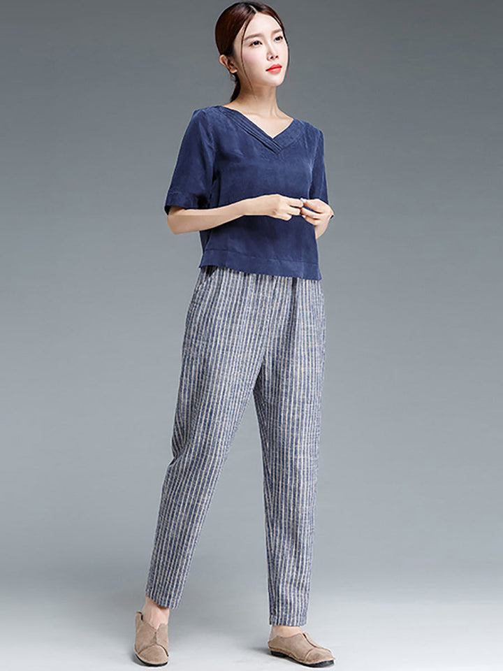 Meliora | Damenhose mit eleganten Streifenmustern