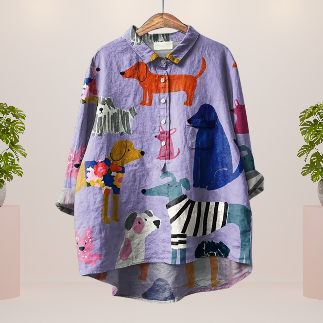 Freya | Modisches Kunstshirt mit auffälligem Druckdesign