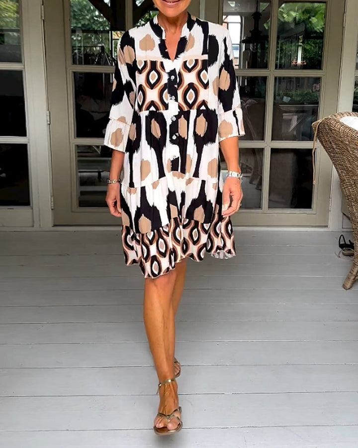 Karen | Bedrucktes Kleid mit floralen und modernen Mustern