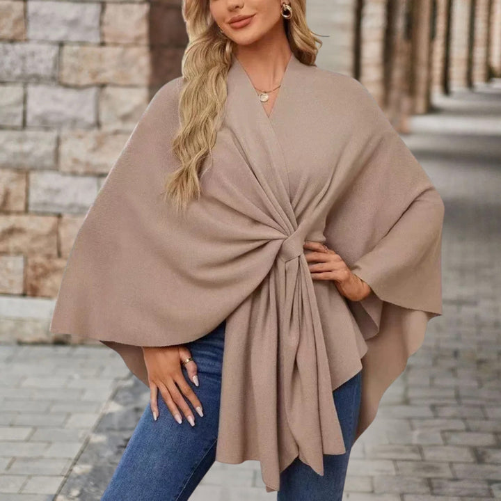 Nina | Zeitloser Damen Poncho für Alltag & Freizeit