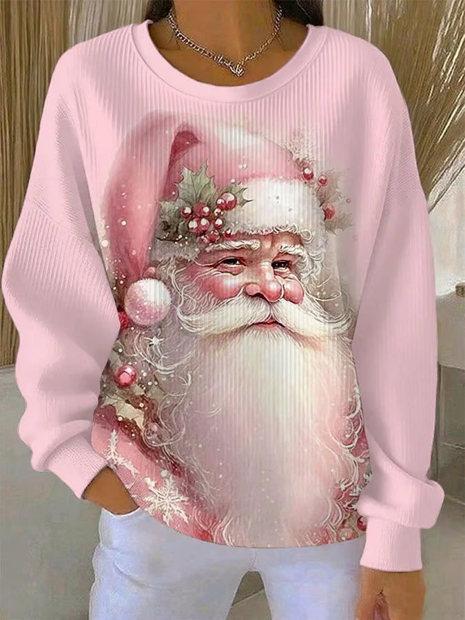 Emma | Lässiger Weihnachts-Pullover Damen Mit Santa-Print