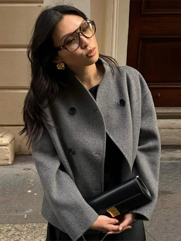 Gina | Übergroßer Wollmantel für Herbst und Winter