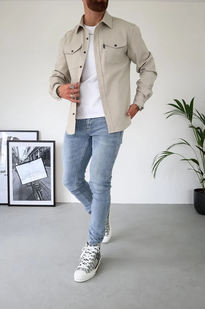 Hemdjacke mit Knopfleiste – Lässig & Chic