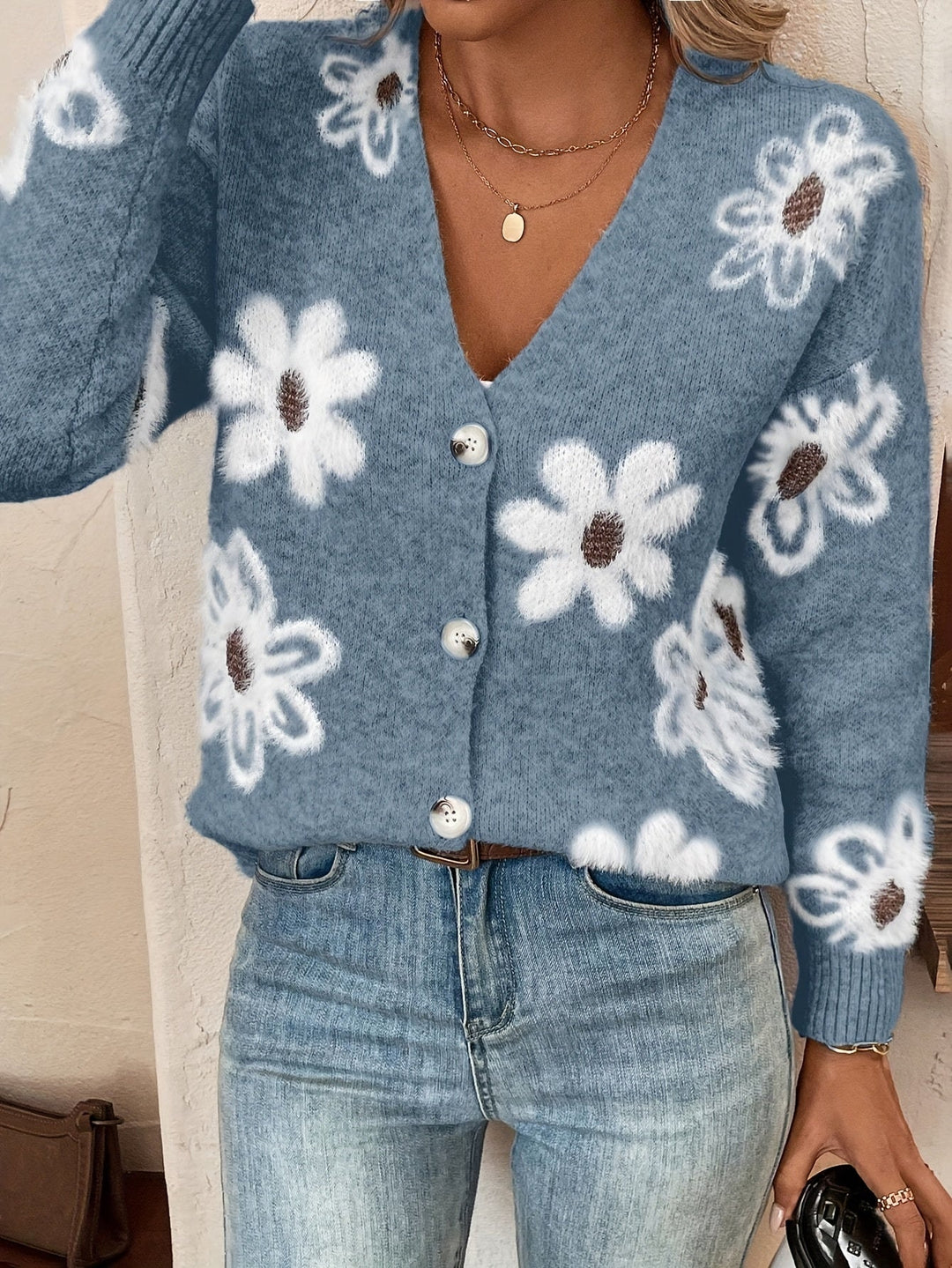 Julia | Florale Strickjacke für feminine Looks