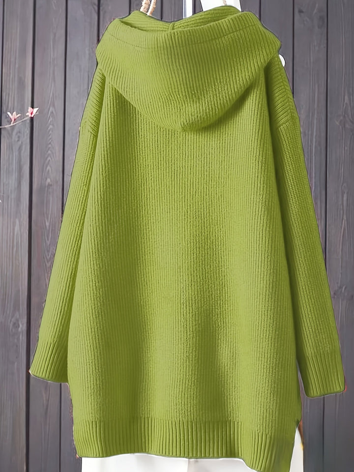 Sophia | Lässiger Strick-Kapuzenpullover mit langen Ärmeln