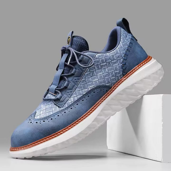 David | Stylishe Brogue Leder Sneakers für Herren
