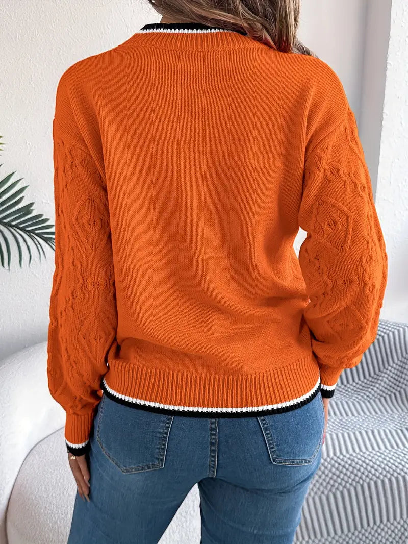 Lilian | Weicher Damenpullover mit dezenten Streifen