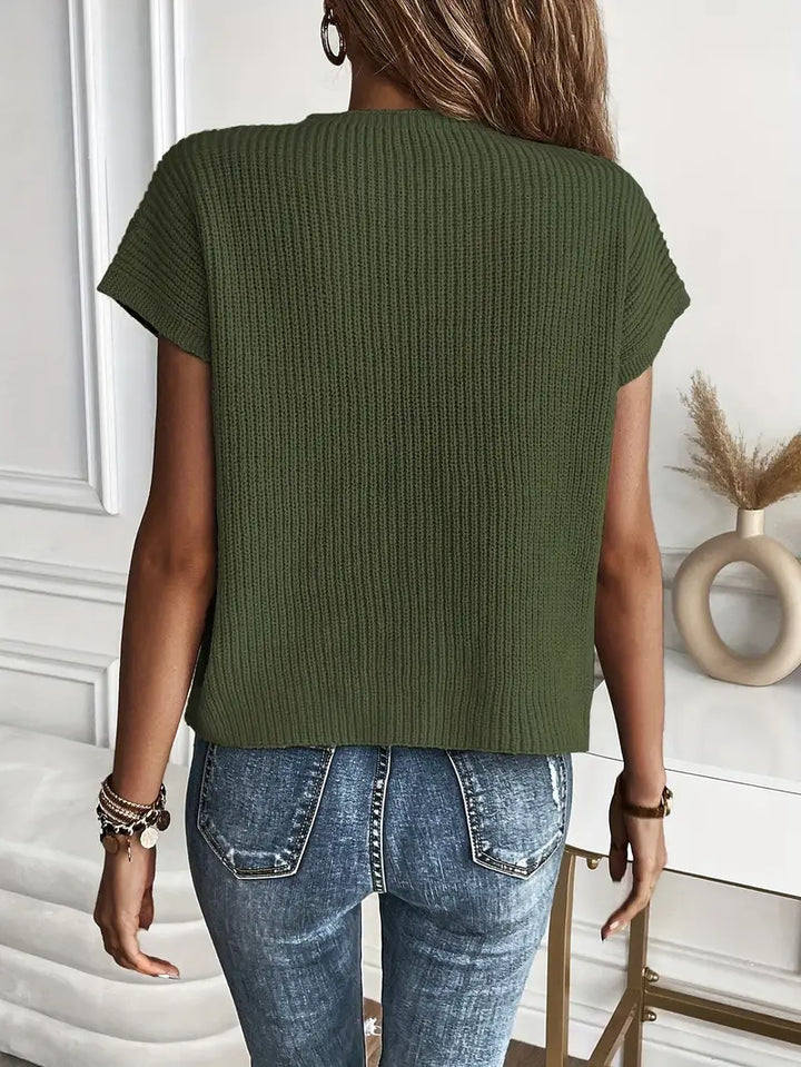 Dana | Rippenstrickpullover mit Halsausschnitt