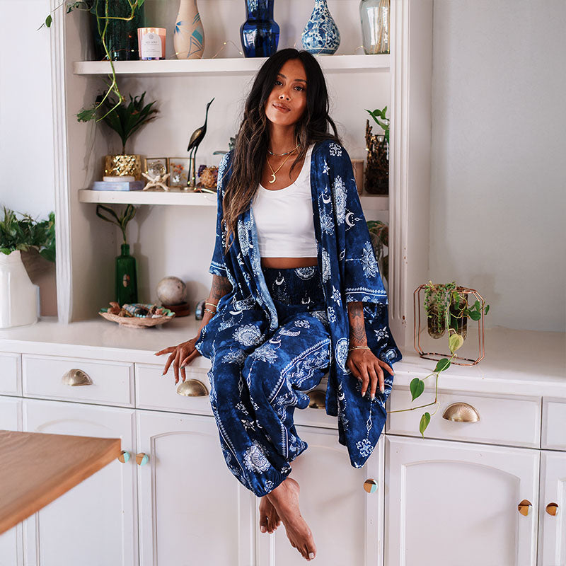 ALENA | Komfortables Zweiteiler-Set in Mondblau