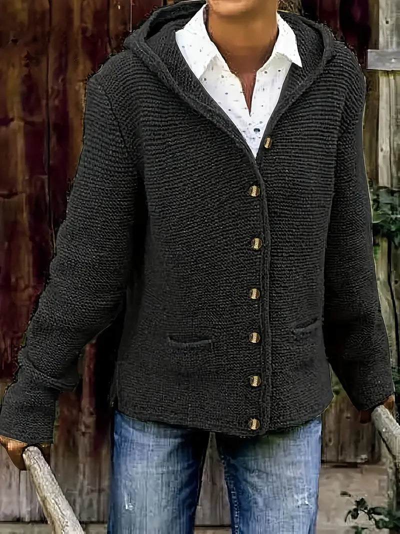 Livia | Lässige Strickjacke mit Kapuze für jeden Tag