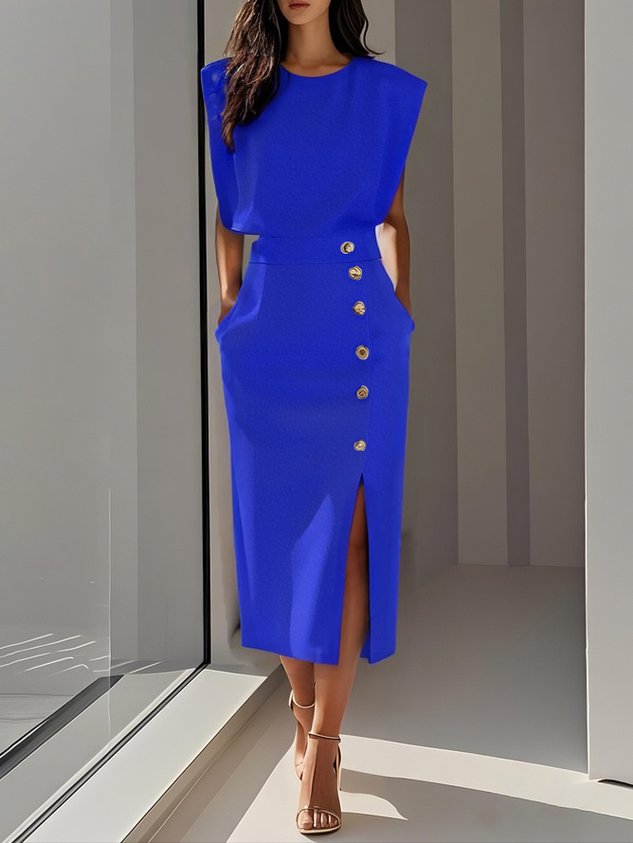 Valeria | Stilvolles Freizeitkleid Damen mit V-Ausschnitt