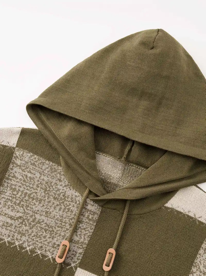 Leander | Bequemer Strickpullover mit modischer Kapuze