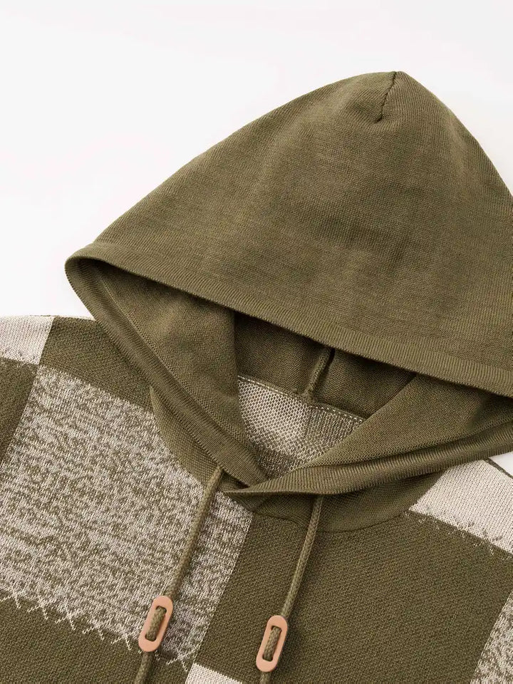 Leander | Bequemer Strickpullover mit modischer Kapuze