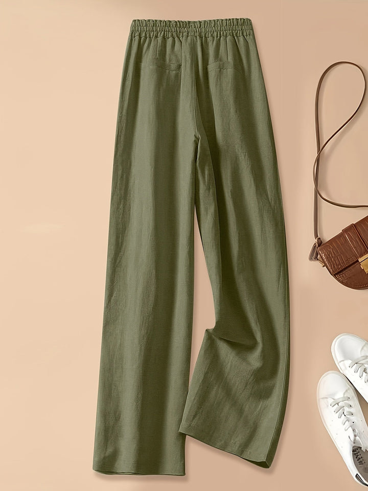 Paula | Leinenhose mit hohem Bund und Leichtigkeit