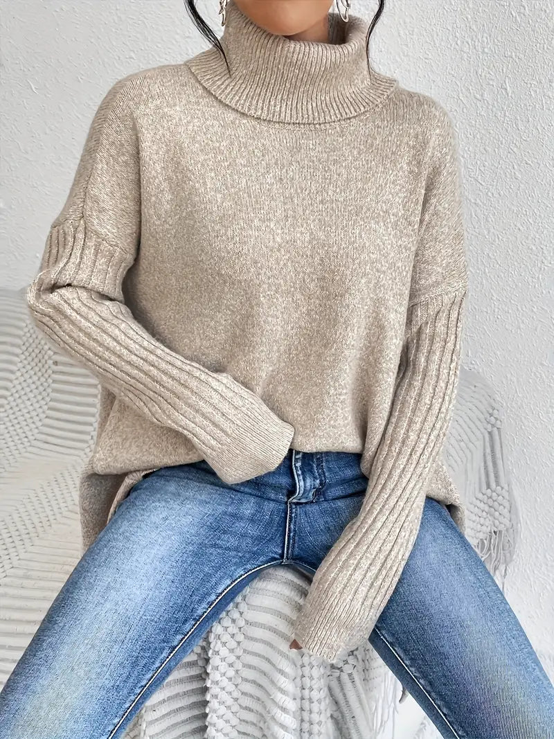 Clara | Warmer Damen Rollkragenpullover mit Komfortschnitt