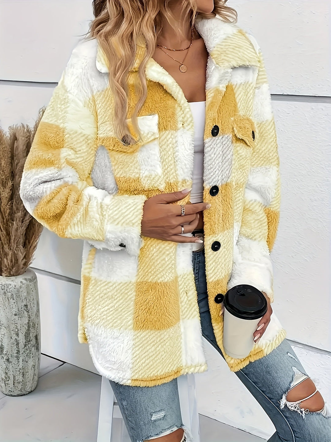 Laura | Stylischer Damen-Teddy-Wintermantel warm