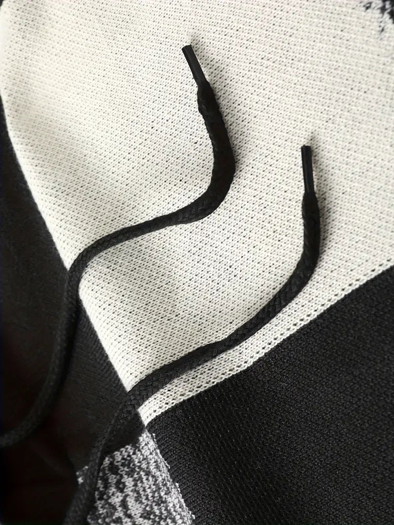 Leander | Bequemer Strickpullover mit modischer Kapuze