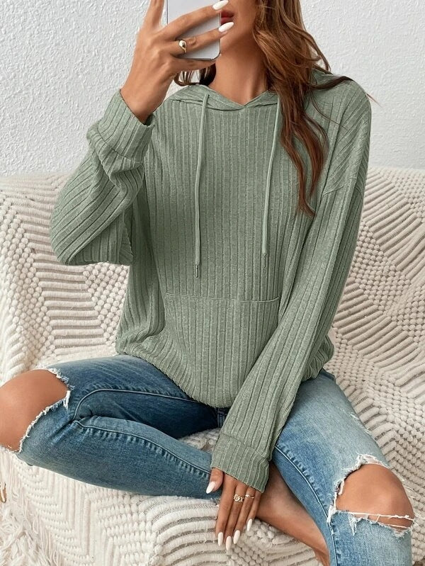 Lata | Damen Hoodie mit Kordelzug und Seitentaschen