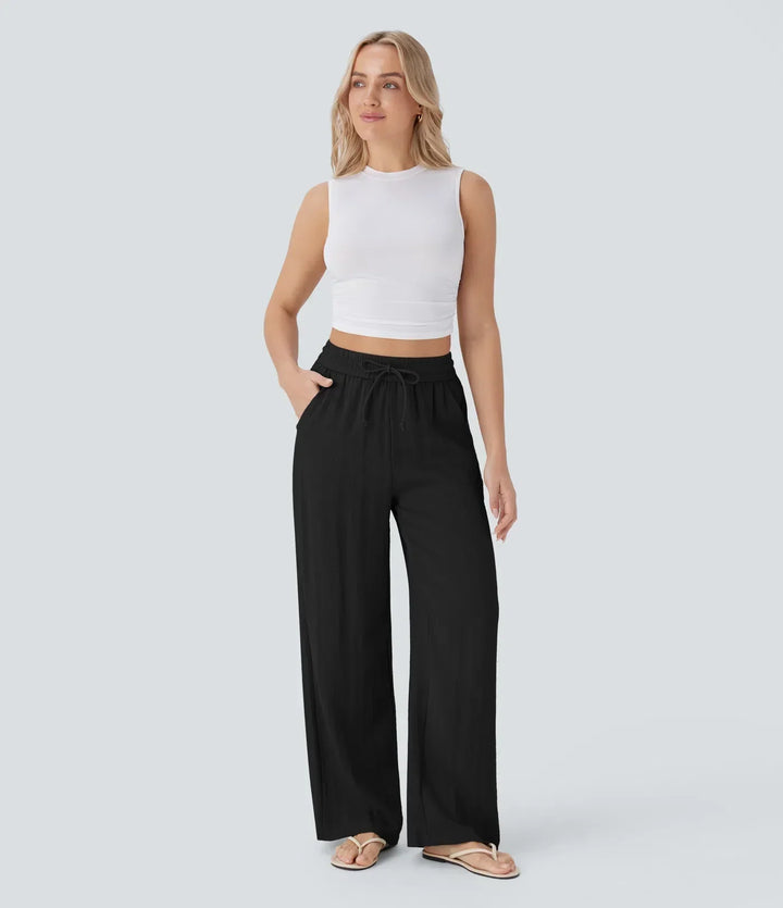 Elena | Bequeme Leinenhose mit fließender Passform