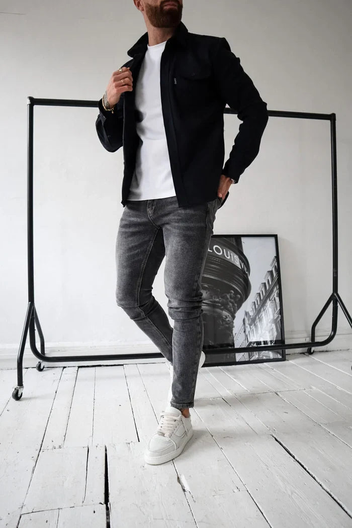 Hemdjacke mit Knopfleiste – Lässig & Chic