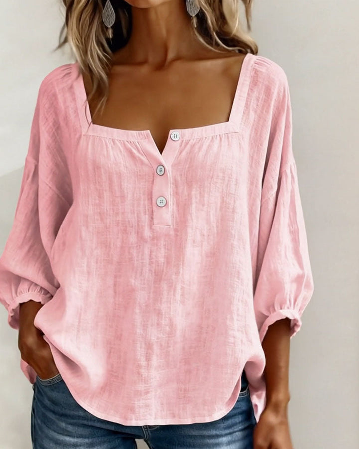 Zoe | Elegante Bluse Damen Eckiger Stil
