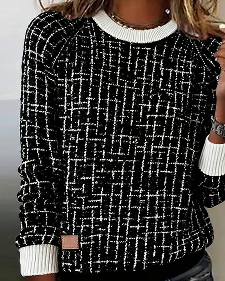 Paula | Kariertes Damen Pullover modern & elegant