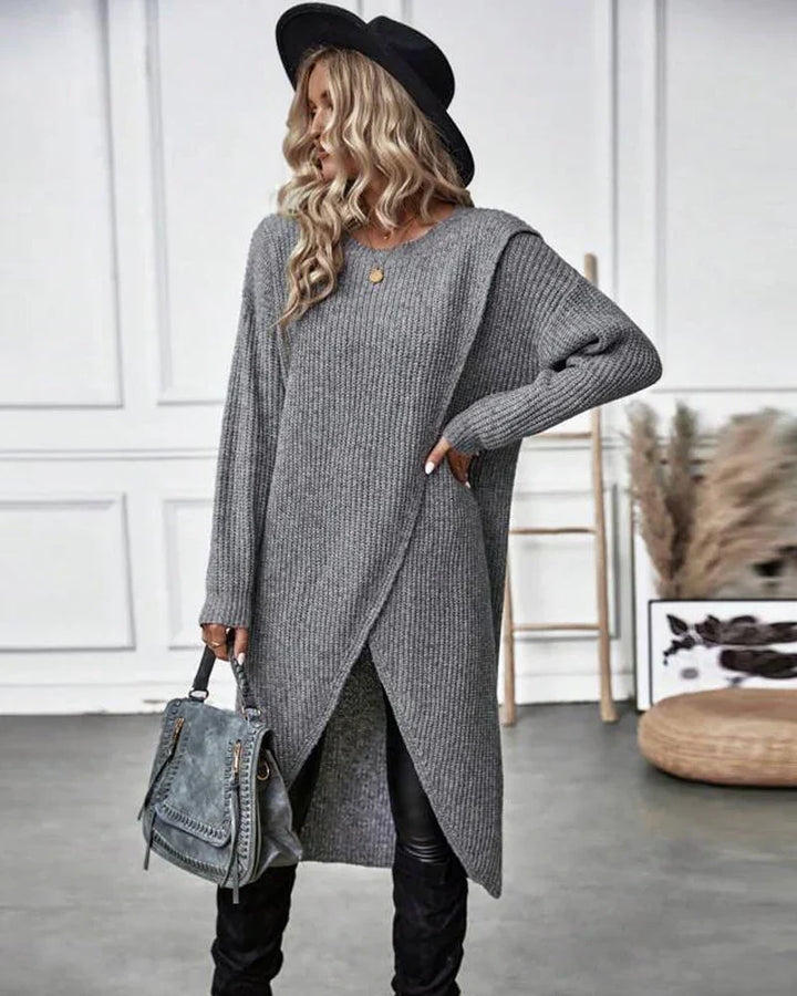 Agnes | Langer Damenpullover im modernen Oversize-Stil