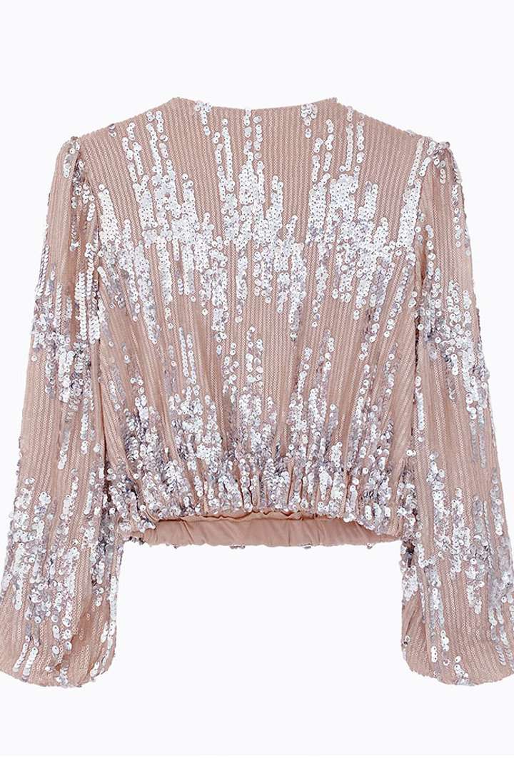 Abend-Top mit glitzernden Pailletten für besondere Anlässe