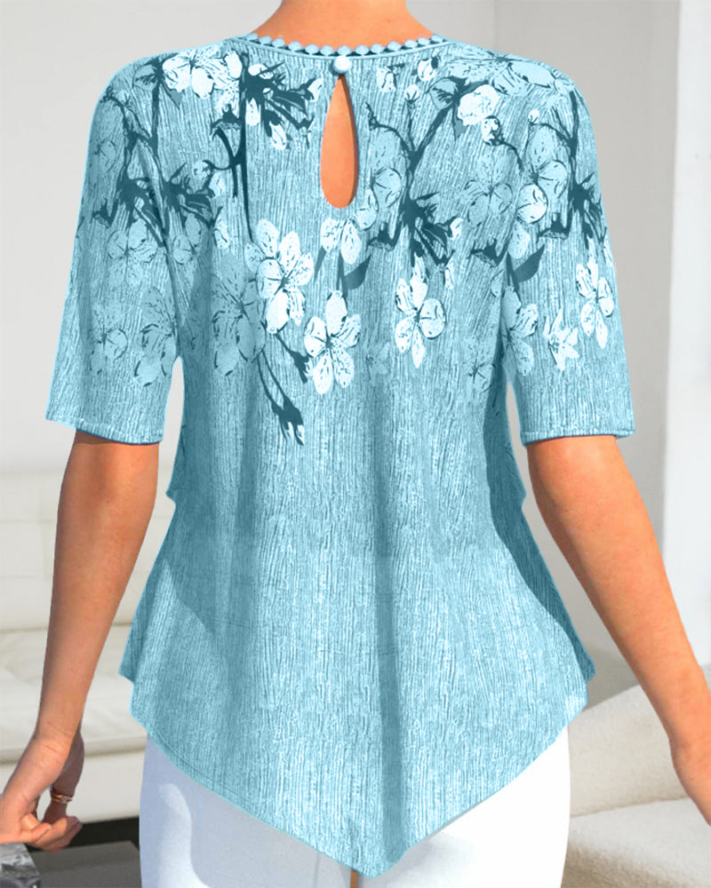 Sarah | Blumenpullover mit gemütlichem Schnitt und femininer Note