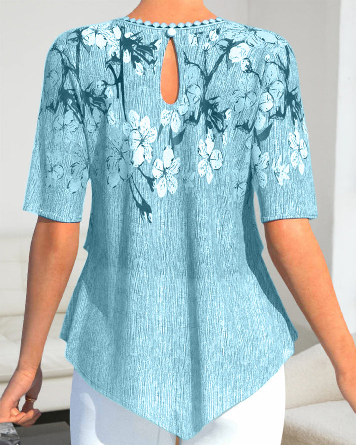 Sarah | Blumenpullover mit gemütlichem Schnitt und femininer Note