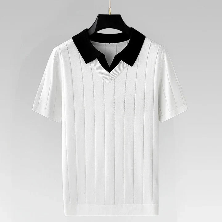 VICTOR LANCASTER | Mehrlagiges Strickpolo