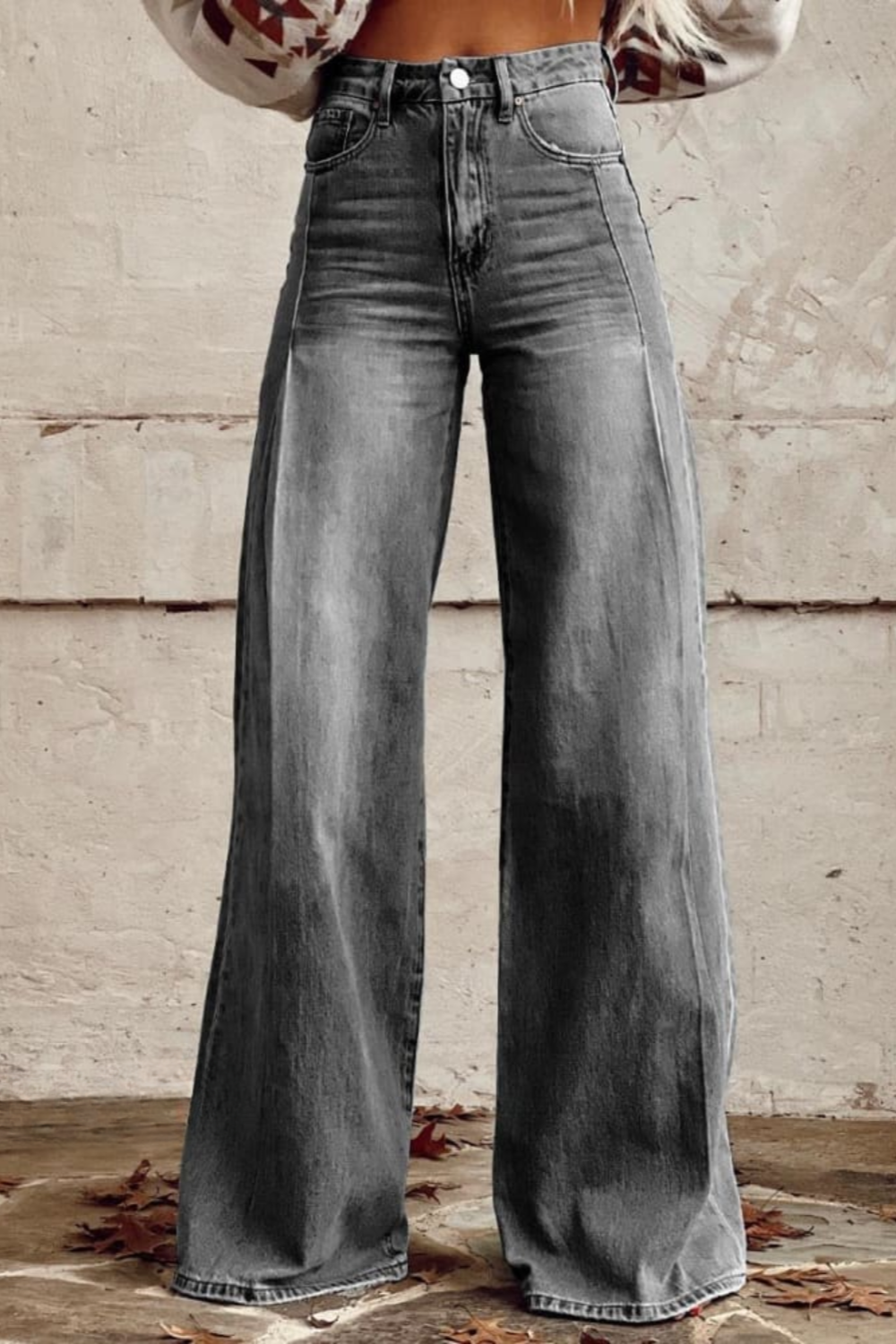 Clara | Stilvolle Denim-Hosen mit weitem Bein