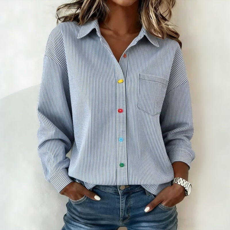 Ella | Elegantes Shirt Damen Streifen