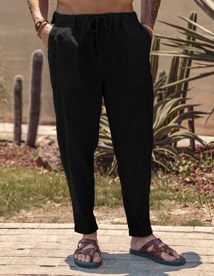 Simon | Bequeme Leinenhose mit Stretchbund