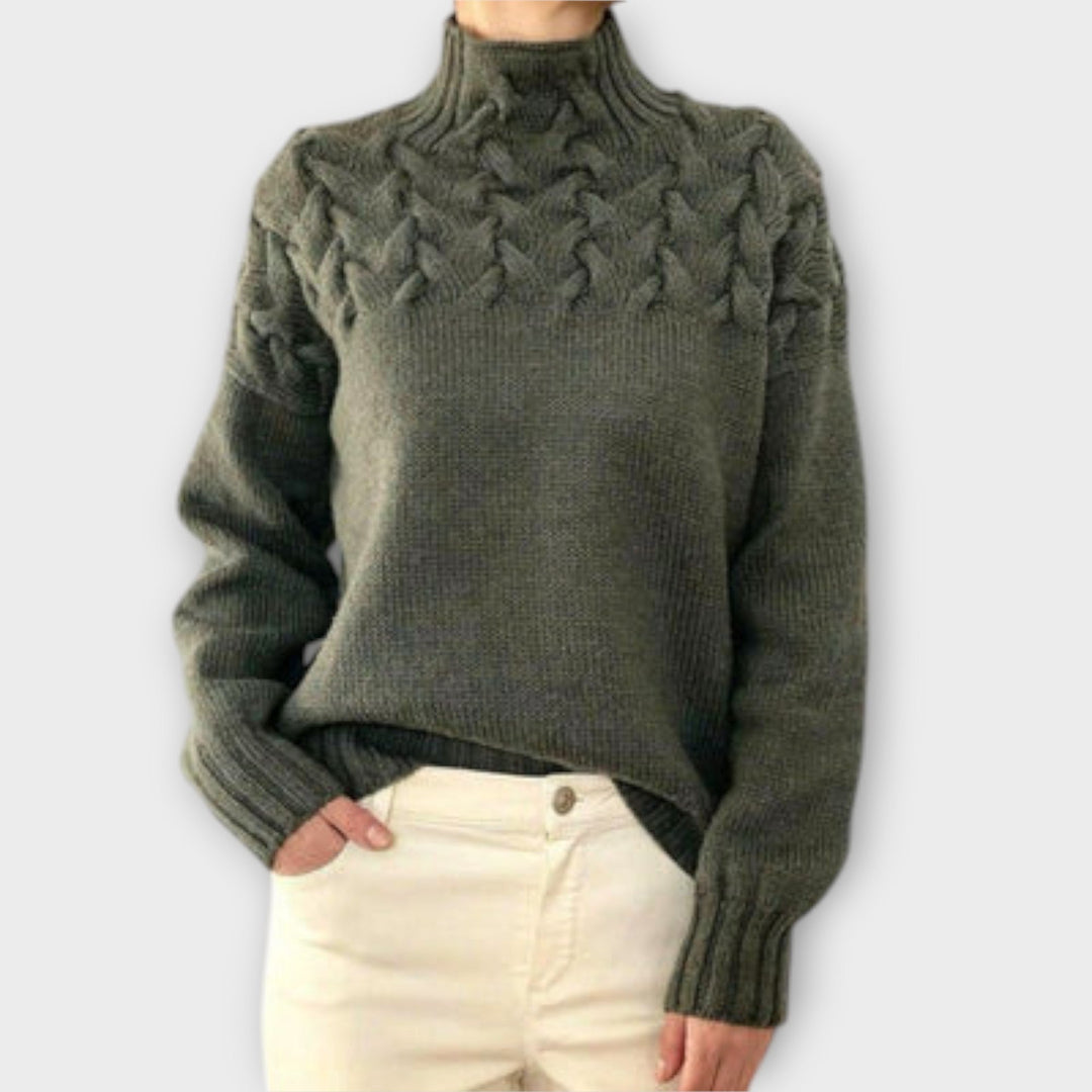 Julia | Zopfstrickpullover Damen elegant & bequem