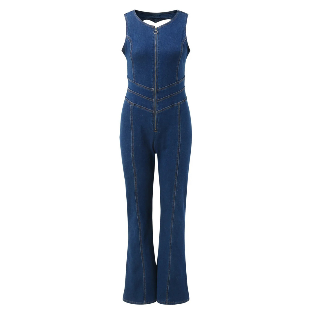 Stella | Denim-Jumpsuit mit Herzmotiv auf dem Rücken