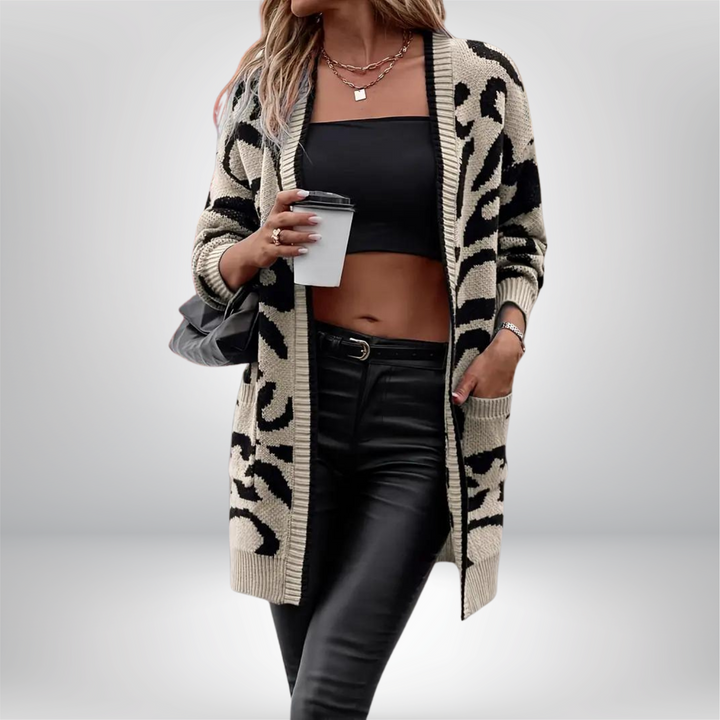 Sienna | Strickjacke mit wildem Farbspiel
