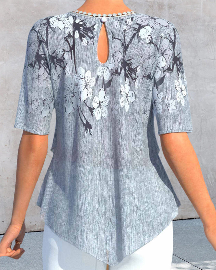 Sarah | Blumenpullover mit gemütlichem Schnitt und femininer Note