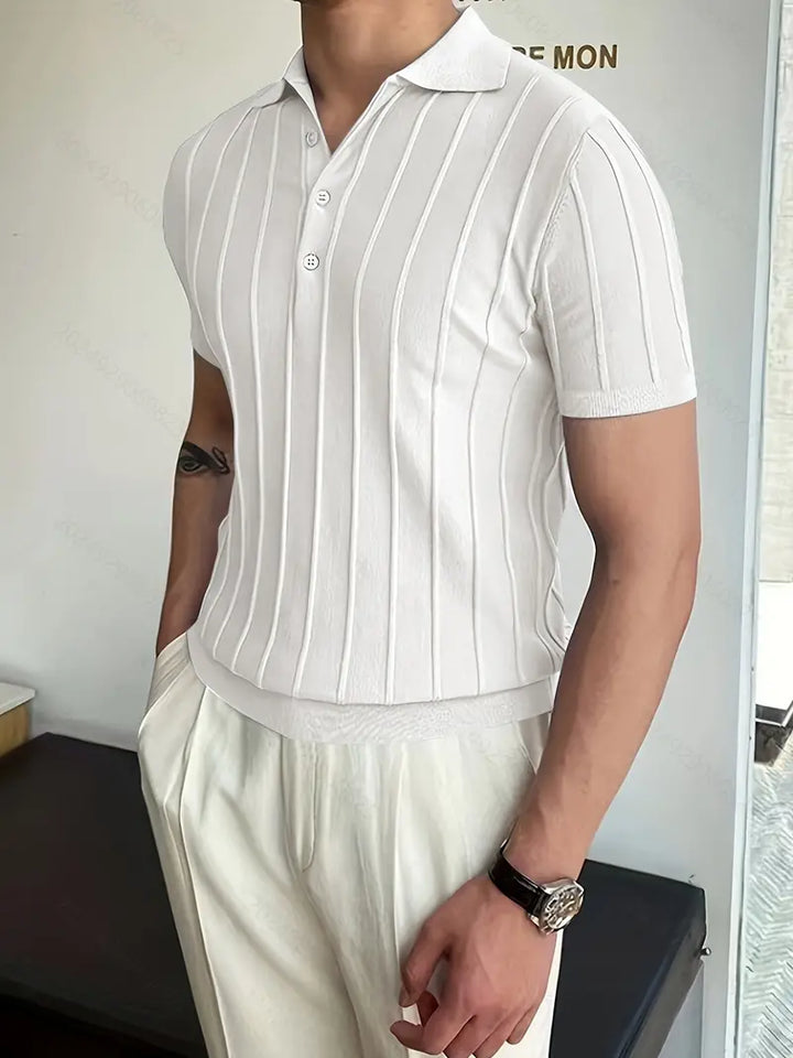 London | Vertikal gestreiftes Hemd für Herrenlook