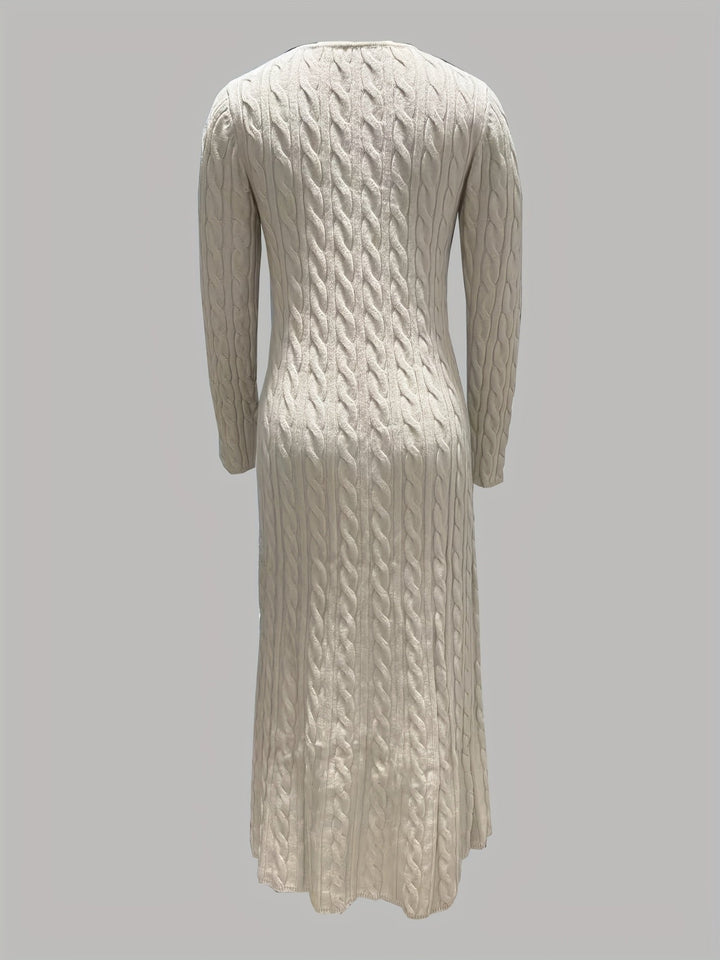 Isabella | Elegantes Damen Maxikleid Stricklook