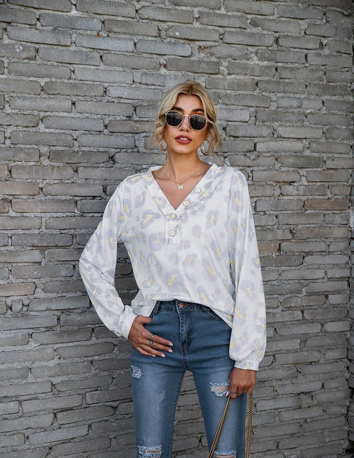 Bilc | Bluse für Frauen mit Leopardenmuster